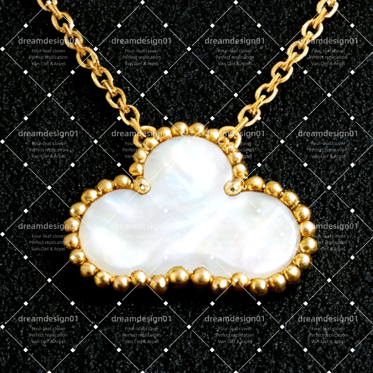 Classic 4/Four Leaf Clover jewelry Charm gold pendent flower necklace designer circle chains necklaces women GUCMADE