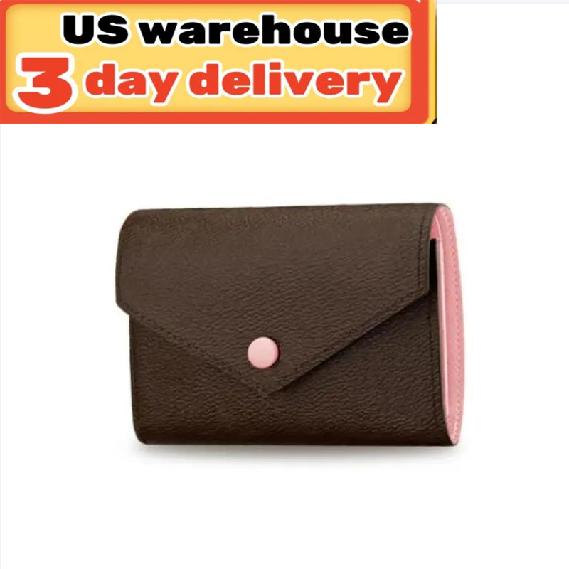 Designer Woman Wallet Card Holder cash keys Bag Purse With box Emed patters flowers letters