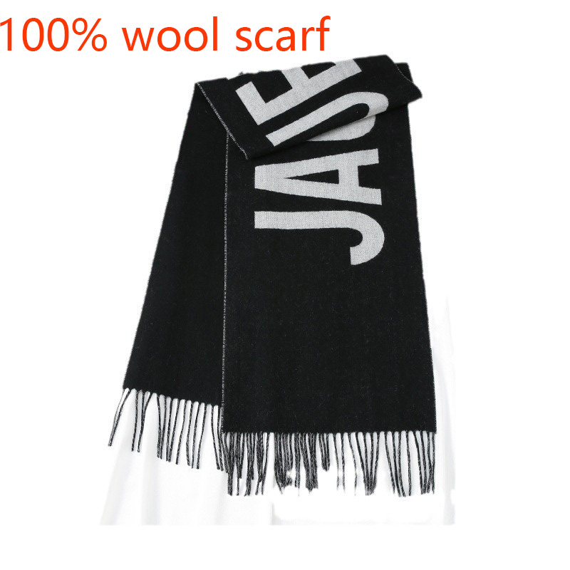 25 new 100% wool scarf for women Designer Scarf sjaal echarpe luxe 200 * 35cm letter jacquard fringe shawl unisex luxury scarf winter women's shawl Cashmere warm scarf