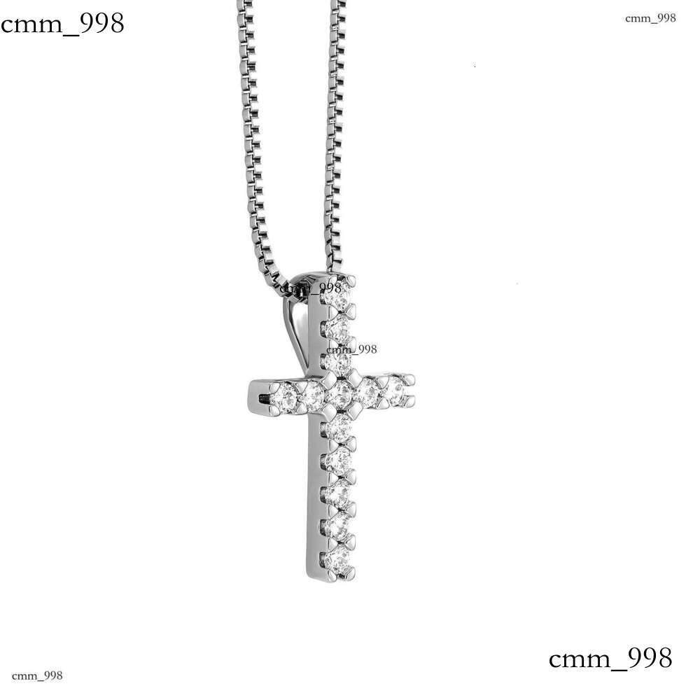 New Hip-Hop Style Full Dia Cross Necklace Street Personality Trendy Accessory Pendant