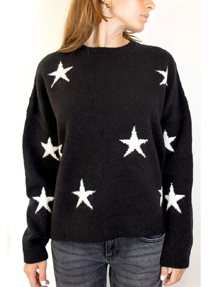 Autumn and Winter Zadi Turtleneck Letter Printing Women Midlength Pullover Loose Outer Wear Sweater 251010