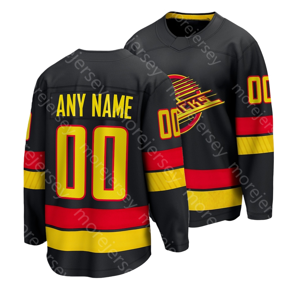 Canuck Hockey Jersey Quinn Hughes Elias Pettersson Evander Kane DeBrusk Garland Brock Boeser Demko Hronek Cootes Blueger Bure Myers Linden Mogilny Hoglander