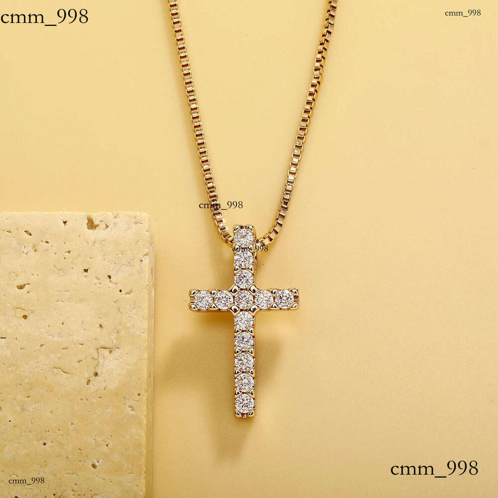 New Hip-Hop Style Full Dia Cross Necklace Street Personality Trendy Accessory Pendant