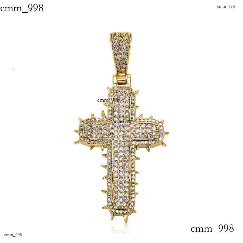Prickly Pear Cactus Cross Pendant National Trend Hip-Hop Necklace Live Fashion Outfit Autumn Winter