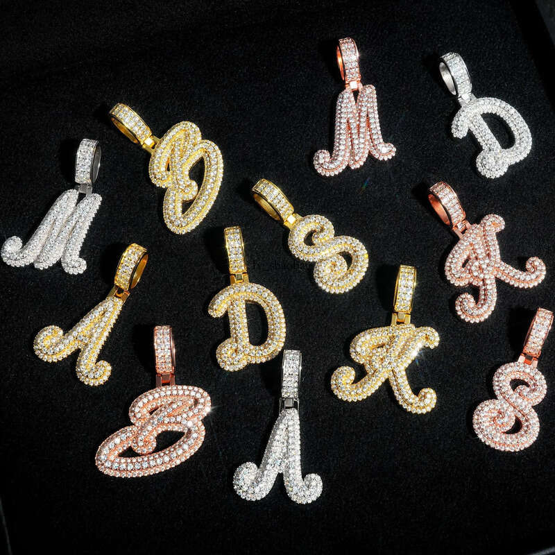 Hot selling new personalized letter hip-hop with sier Mosonite GRA certificate pendant that can pass through a dia pen 825 aaa