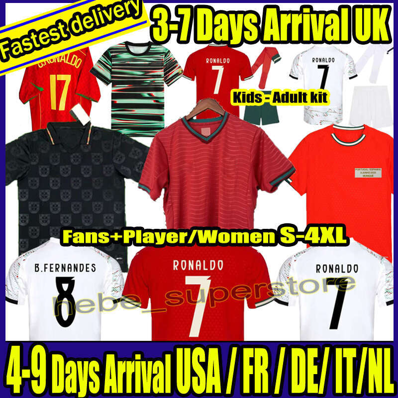 S-4XL 2025 2026 27 PortugalS soccer jerseys Ronaldo JOAO FELIX BERMARDO B.FERNANDES camisa de futebol football shirt Men Kids kit and Retro 98 99 02 04 06 RUI COSTA FIGO