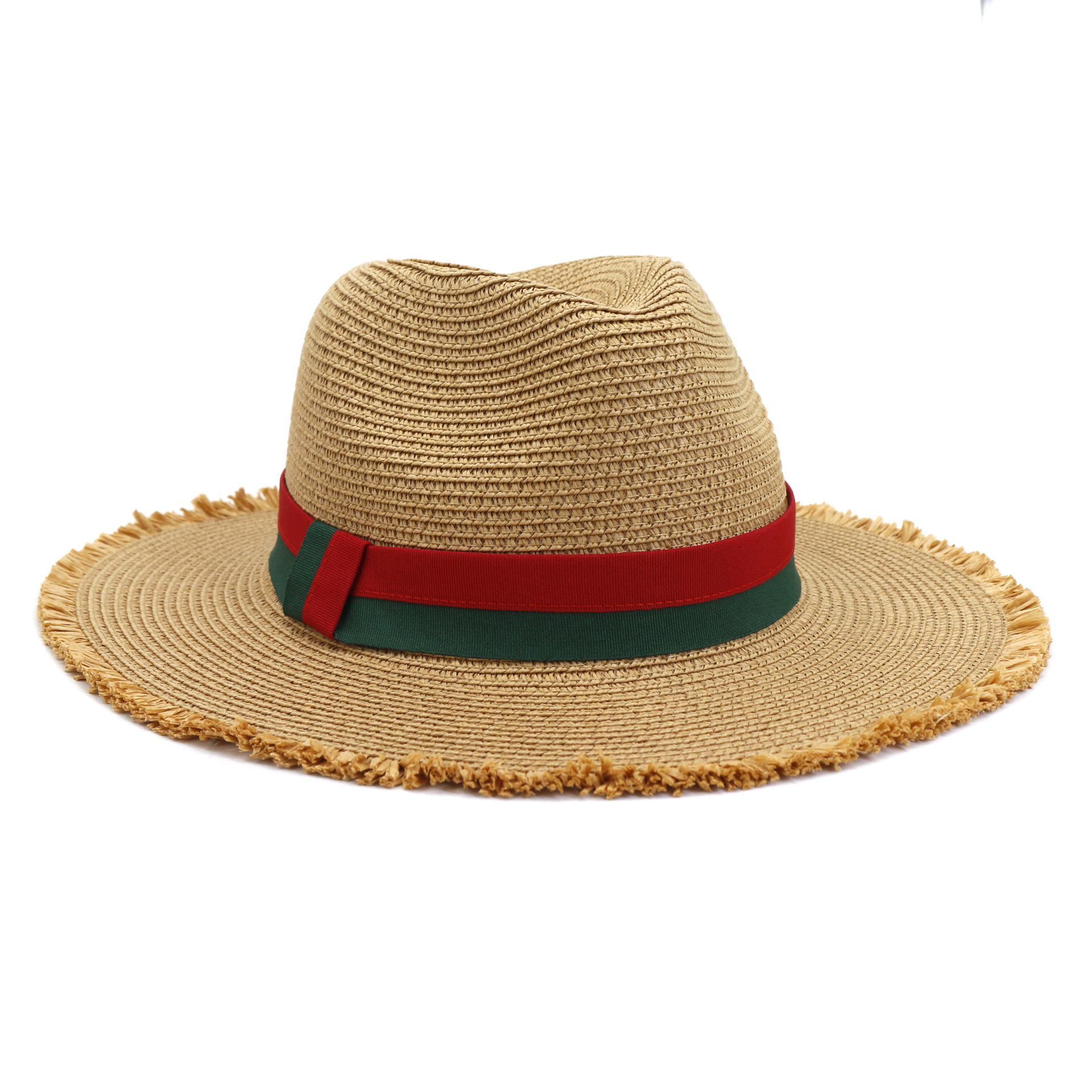 fashion fedora straw hat outdoor travel vacation sun shade panama jazz beach cap men women protection big brim gucciis guccily gg LWWX