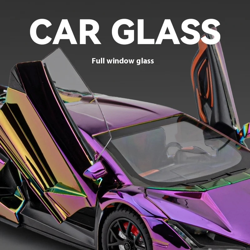124 Lamborghini Revuelto Spray Plating Version With Water Spray Fog Effect Realistic Simulation Alloy Model Boy Gift 251011