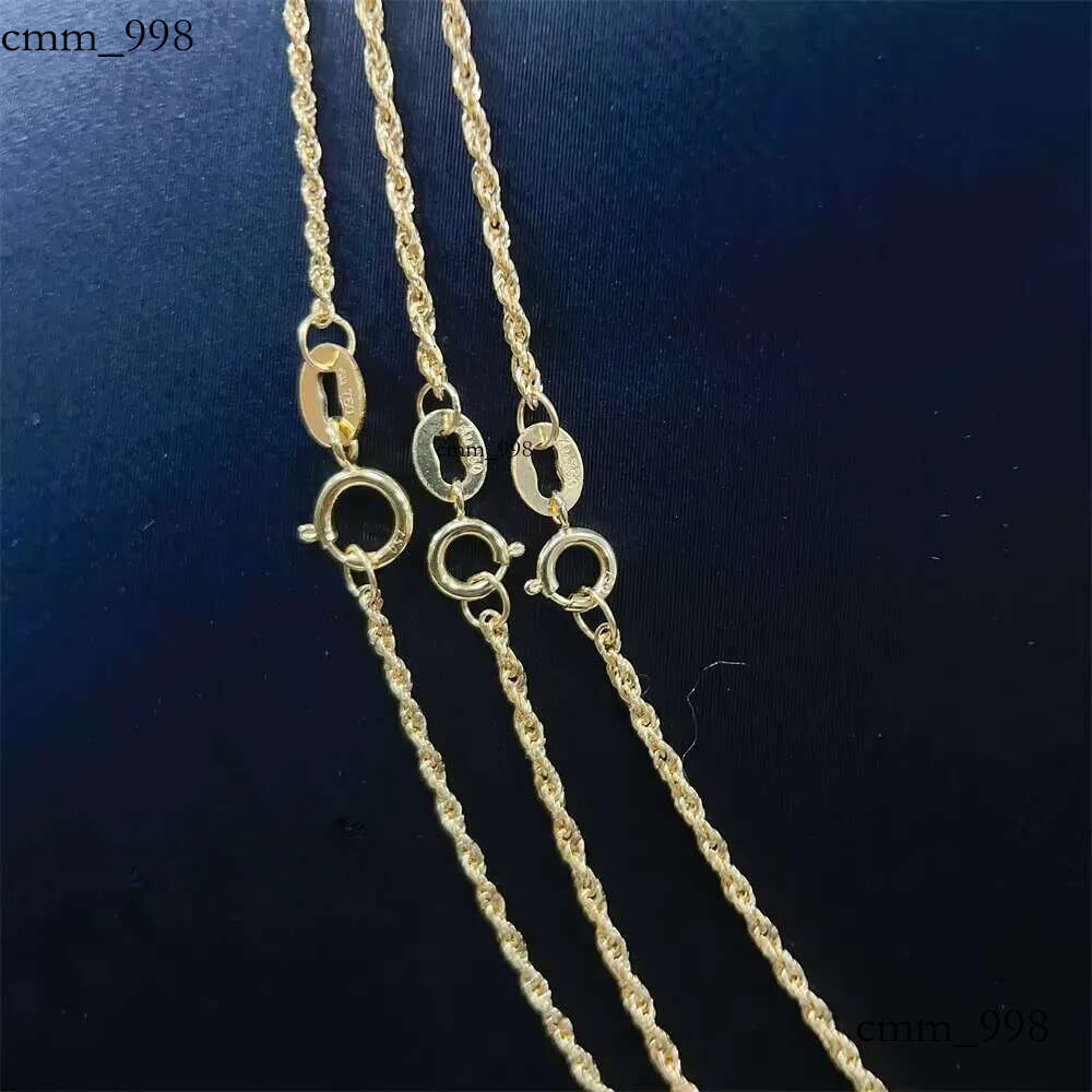 Bulk Sale Twisted Link Solid Au750 Real Gold Jewelry Rope Chain