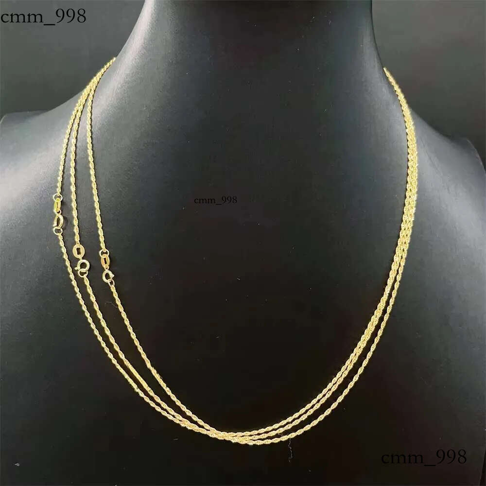 Bulk Sale Twisted Link Solid Au750 Real Gold Jewelry Rope Chain