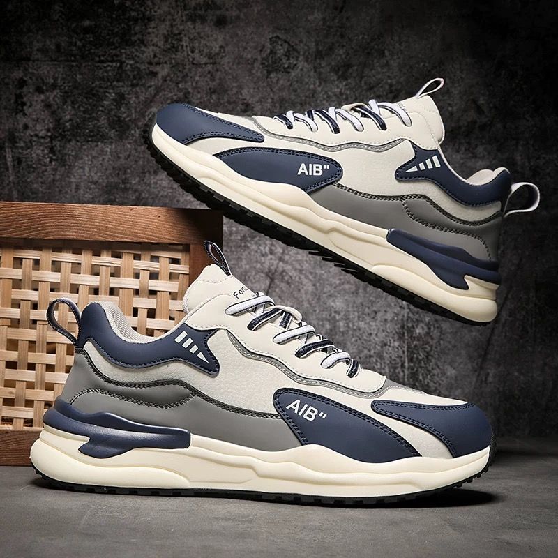 Forrest Gump men's shoes autumn leather sports shoes men's versatile casual shoes running anti slip height increasing dad trendy shoes winte