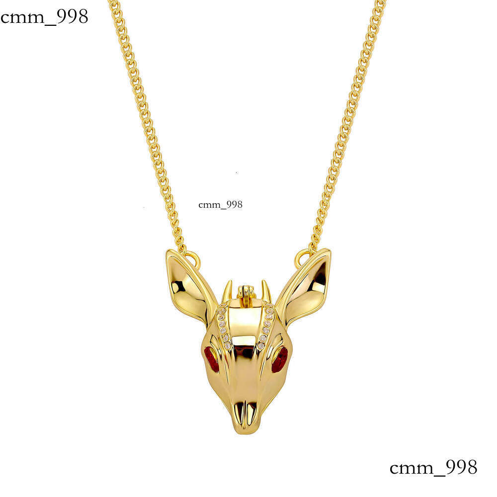 Hip Hop Animal Head Pendant Versatile Personality Moissanite chain Internet Celebrity Jewelry Sweater Chain Men's Necklace Women's