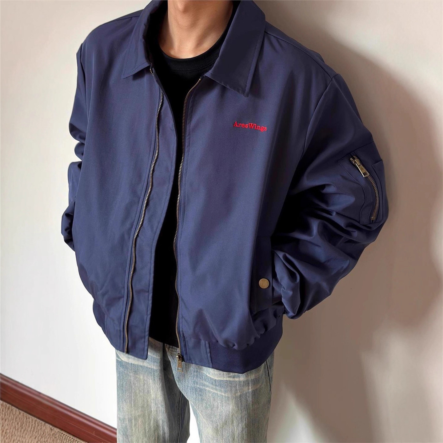 Spring And Autumn American Retro Embroidered Bomber Jacket Jacket Men For Men Designer Jacket And Women Loose Trendy Brand Versatile Couple Baseball J