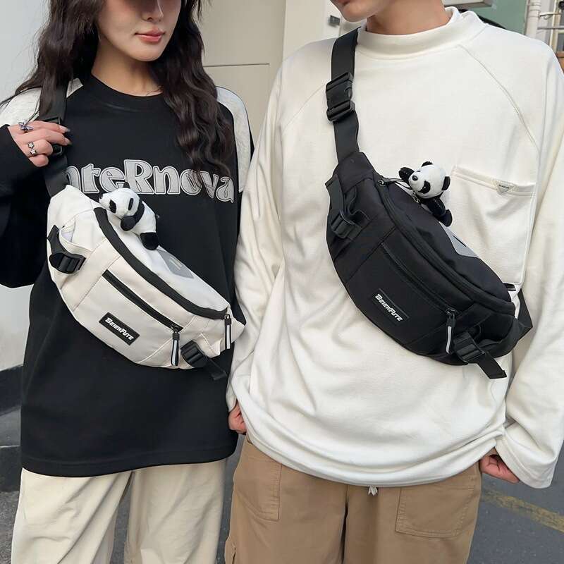 Student Waist Unisex Couple Street Fashion Casual Single Shoulder Crossbody Bag 3