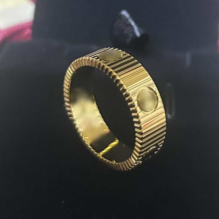 ADITA UNLIMITED RING 6.5mm Couple rings woman designer L0VE ring for man Gold plated 18 K TOP quality US 5-11 size exquisite gift 024