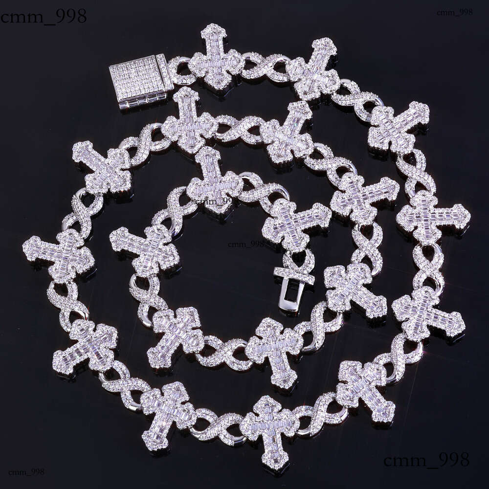 Hip Hop 15mm Full Dia 8-Character Chain Creative Jewelry Trendy Versatile Cross Men's Necklace