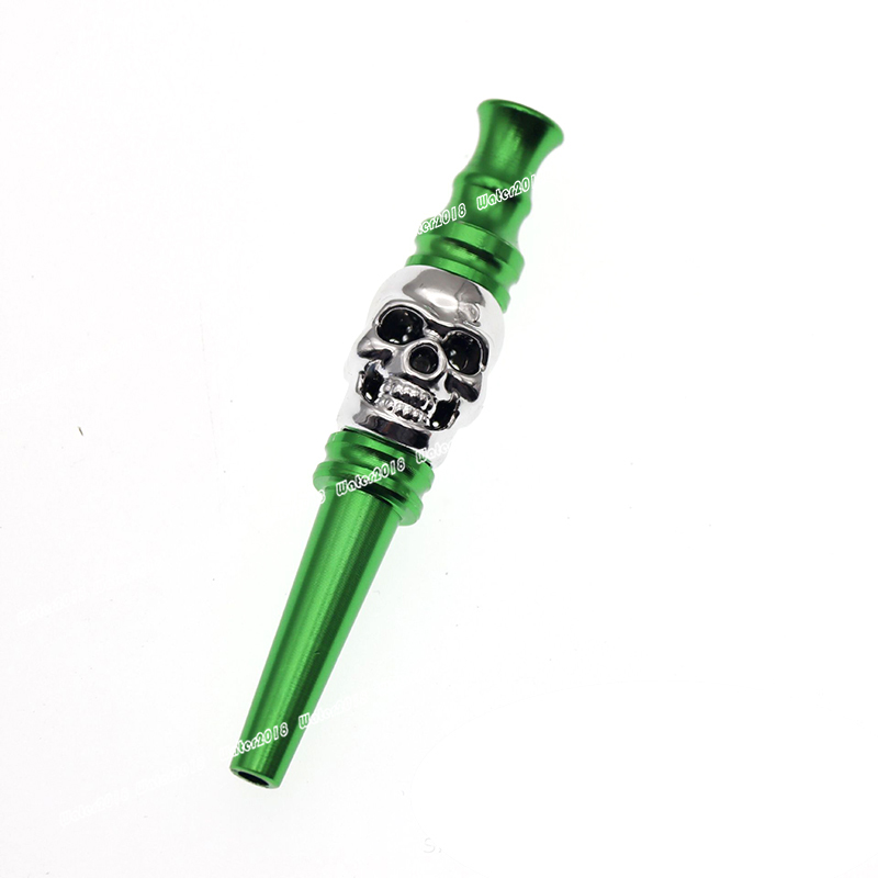88MM Color Skull Pipe Outdoor Portable Metal Cigarette Holder Smoking Accessories Creative Gift