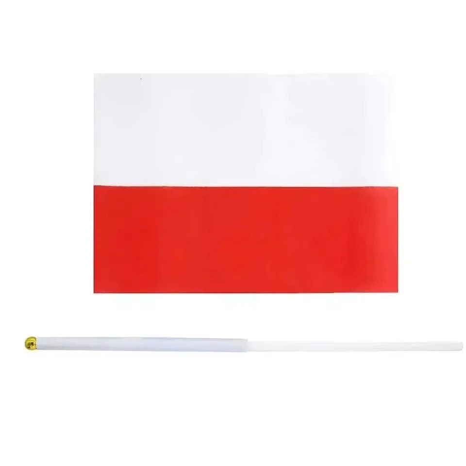 Polish Flag 7L egygold Flag Accessories 12 24cm OSCAM European Handheld Flag Pendant 251010