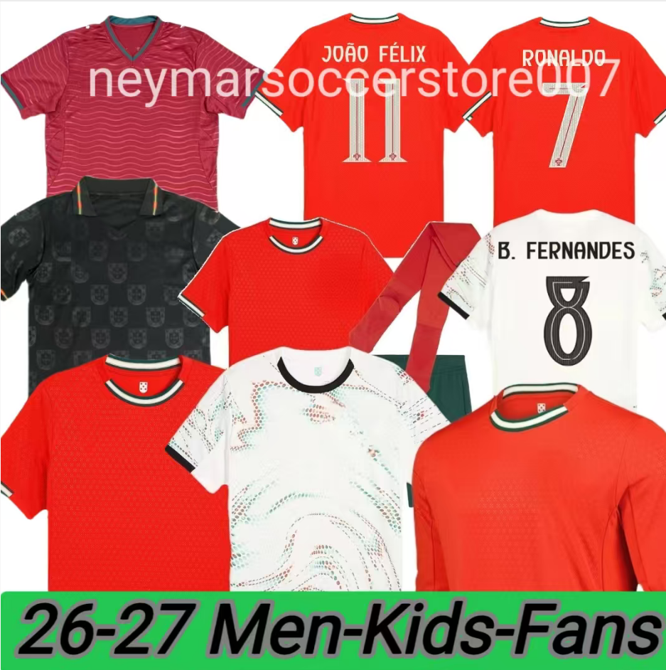 25/26 Portuguesa portugal soccer jerseys RUBEN RONALDO JOAO Portugieser 25 26 Portuguese football shirt Men Kids kit sets World Cup team Portugals tops thailand