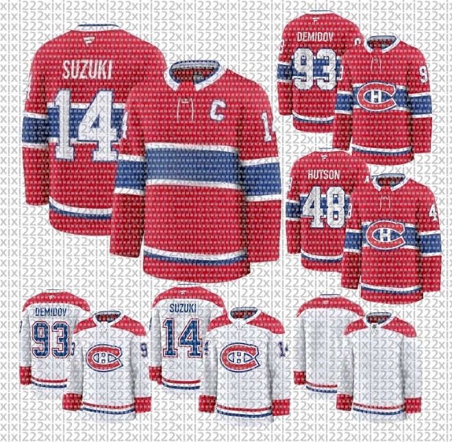 2025 Canadiens Hockey Jersey Nick Suzuki Cole Caufield Juraj Slafkovsky Carey Price Brendan Gallagher Josh Anderson Kirby Dach Jake Evans Home Premium Custom