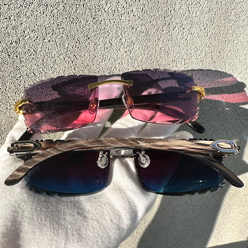 Small Diamond Cut Vintate Retro Genuine Black Marble Buffs Sunglasses Mens Decoration Designer Luxury Carter Stylish Sunglass Drving Shades Eyewear 012