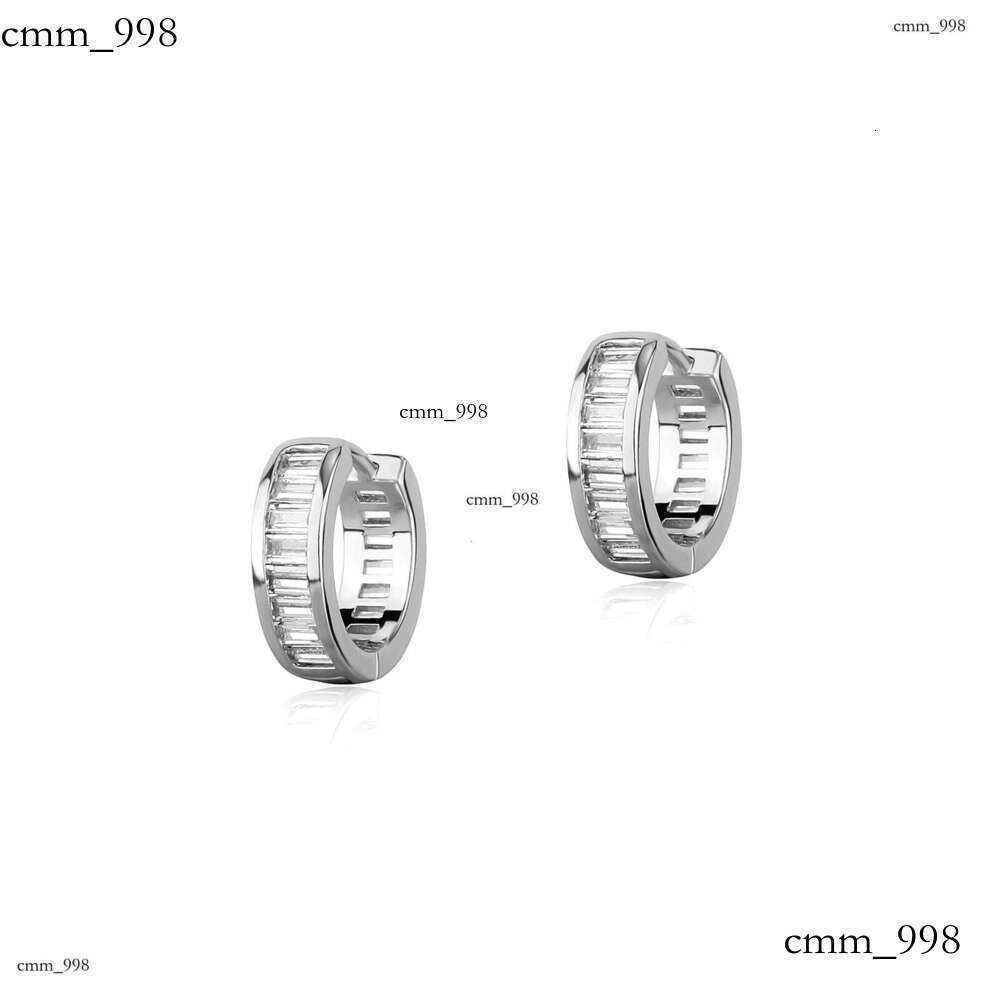 New Square Dia Elegant Simple High-end Sense Ear Buckle Geometric Earrings for Women Hoop