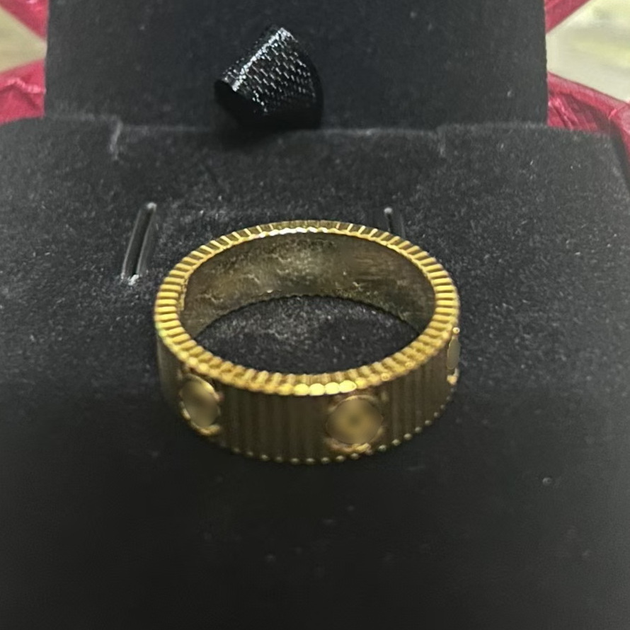 UNLIMITED RING 6.5 mm Couple rings woman designer ring for man Gold plated 18 K TOP quality US 5-9 size exquisite gift 024D