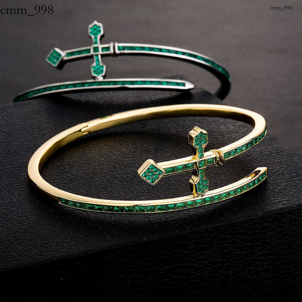 Sword of Justice Bracelet Live Mix and Match Style Textured Metal Cross Simple Color-Retaining Jewelry Accessories