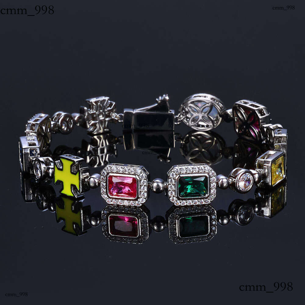 Hip Hop Colorful Jewelry for Women Accessories High-end Zircon Men's Bracelet