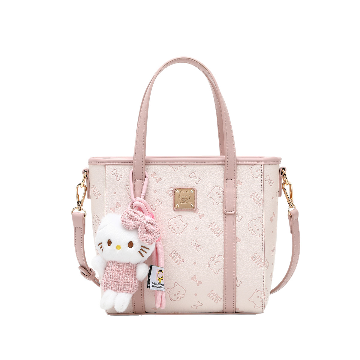Cow & Kitty designer bag free shipping 2025 new light luxury cute printed cross body bag fashionable gift bag hanging small square bag for woman pink 
