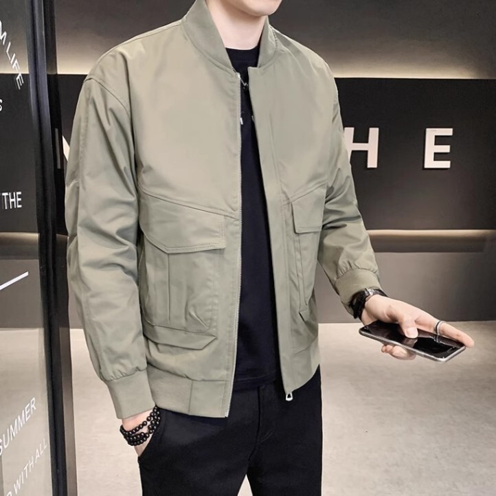 New Early Autumn Designer Jacket Men's Jacket Men's Casual Coat Trendy Versatile Workwear Baseball Jacket Youth Jacket Jacket Men Autumn Wear