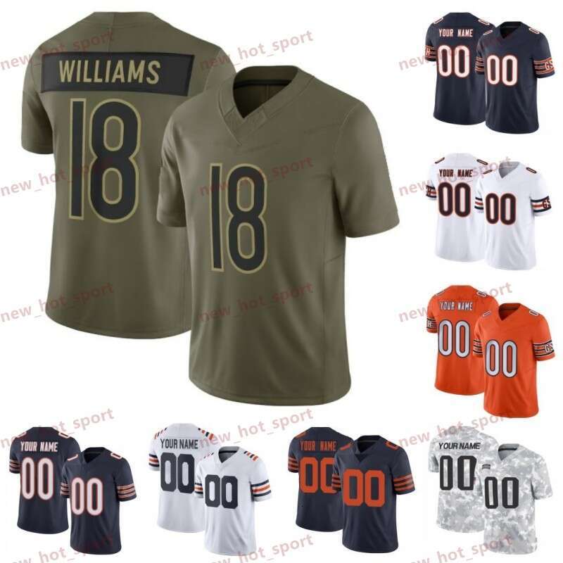 Colston Loveland Caleb Williams Salute to Service Football Jersey Rome Odunze Walter Payton Cole Kmet DJ Moore Brian Urlacher Keenan Allen Kyler Gordon Nick McCloud