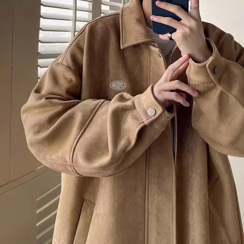 Letter Long Sleeve Jacket Japanese Designer Jacket Style Hong Kong Style Ins Loose Shirt Men's Summer Jacket Men Trendy Versatile Casual Coat