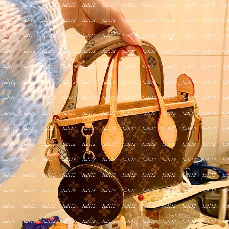 New High quality neverful bag MM Designer Bag shopping bag Womens crossbody shoulder bag leather mirror quality handbag Luxury bag 2PCs Tote travel bag wallet