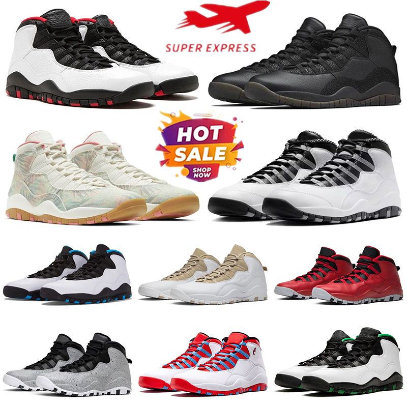 designer shoes 10 high low og basketball shoes 10s grape black cat orchid fear white thunder melo unc mens womens sneakers trainers sports outdoor shoes size 40-47