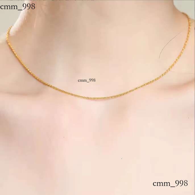 Bulk Sale Twisted Link Solid Au750 Real Gold Jewelry Rope Chain