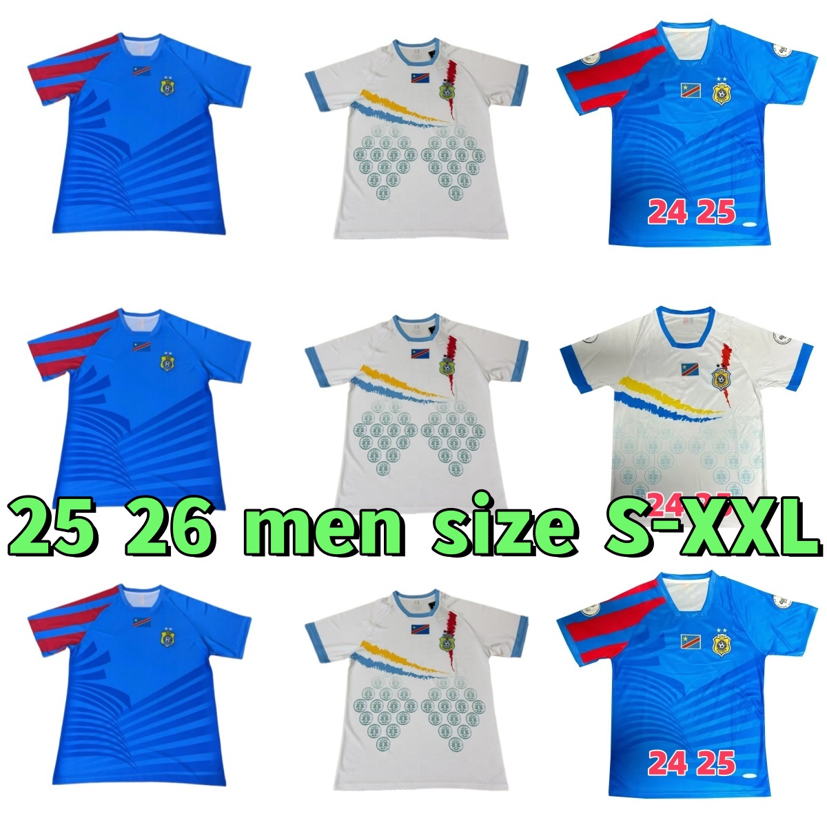 2025 DR Congo soccer jerseys 25 26 Democratic Republic of the Congo national team football shirt T.BONGONDA F.MAYELE MESCHACK KALULU MASUAKU home away jersey