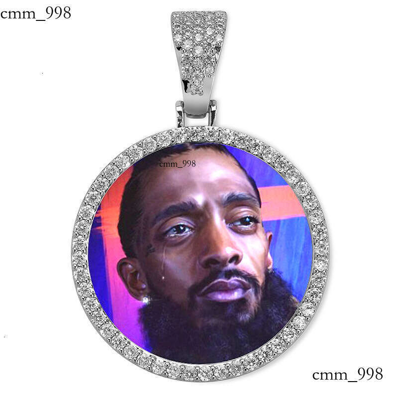 DIY Memory Square Frame Solid Color Pendant Hip Hop Jewelry Necklace Personalized Photo