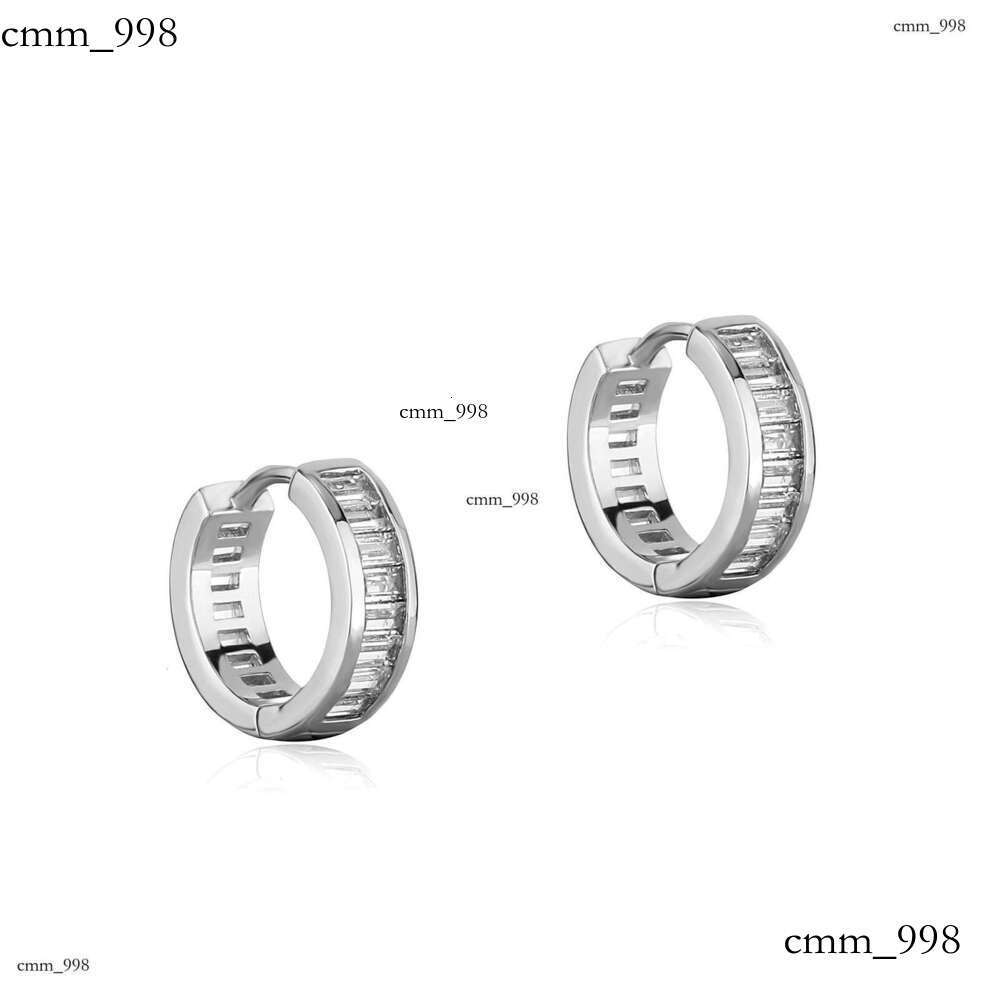 New Square Dia Elegant Simple High-end Sense Ear Buckle Geometric Earrings for Women Hoop