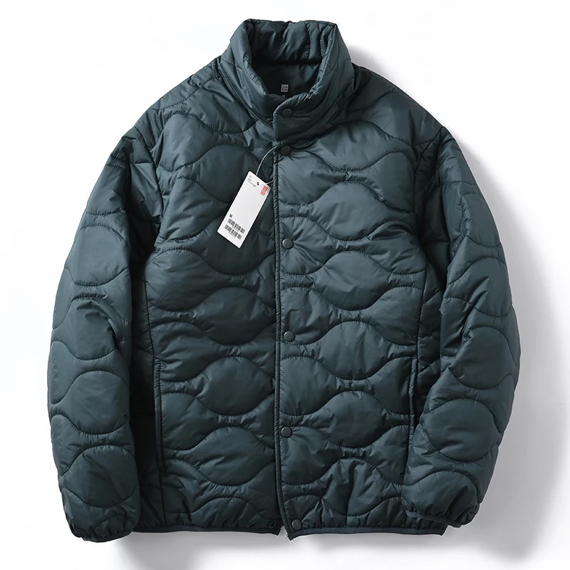 Lightweight Casual Cotton Jaet Mens Autumn Winter Faion Ci Sle Stand Collar Overstuffed Bread Cotton Coat 251011