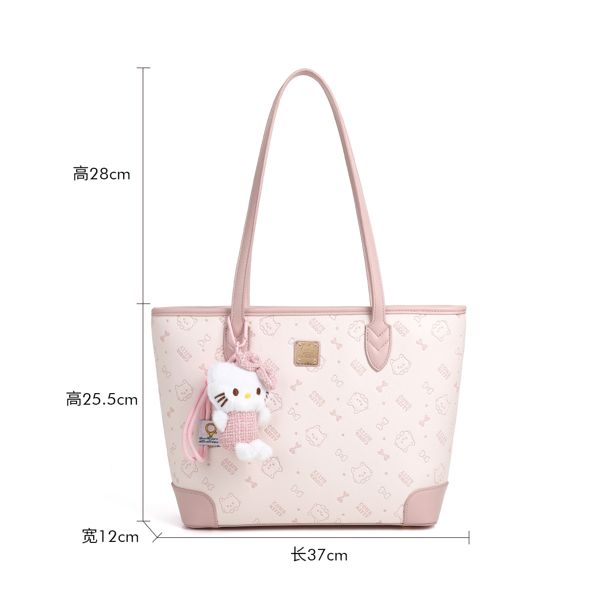free shipping designer bags Cow & Kitty designer bag free shipping Versatile Large Capacity Commuter Student Handbag Cartoon Printed Tote Bag for woma