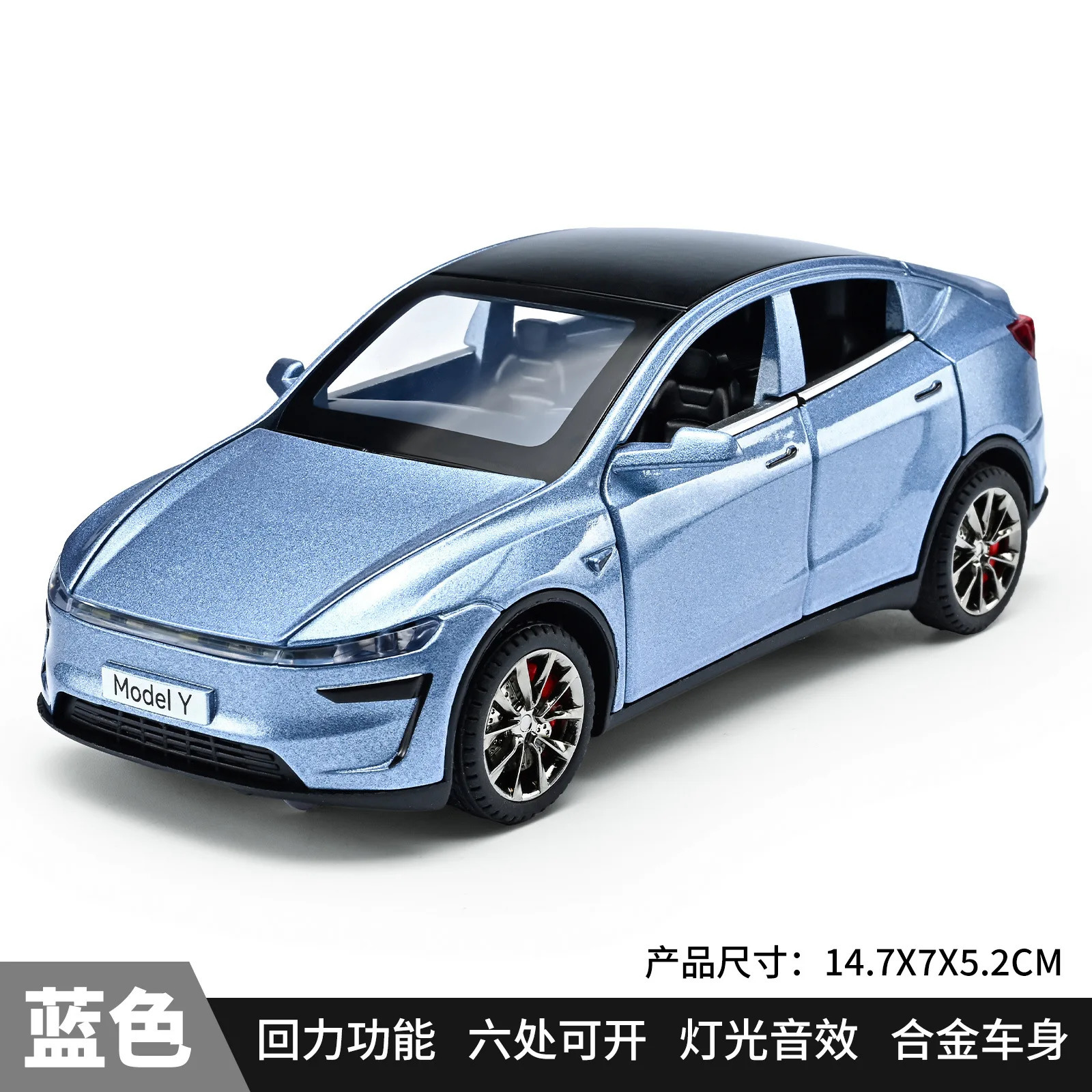 1 32 Tesla Model Y Alloy Car Model Sound and Light Effects Office Desktop Decompression Toy Collection Gift 251011