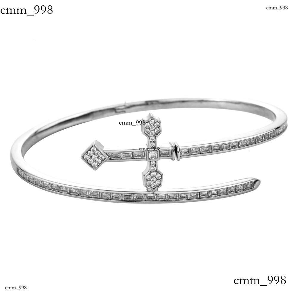 Sword of Justice Bracelet Live Mix and Match Style Textured Metal Cross Simple Color-Retaining Jewelry Accessories