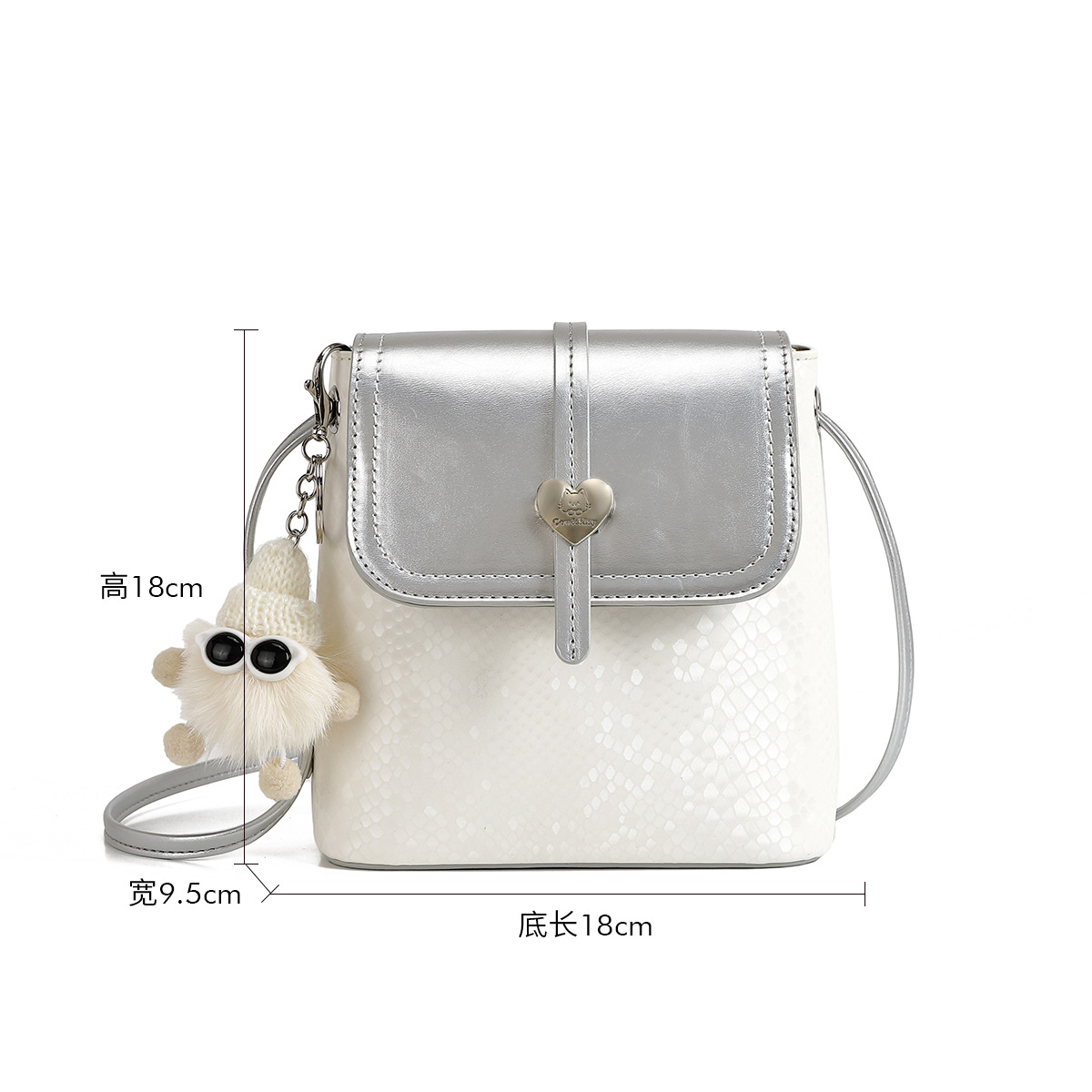 Cow & Kitty designer bag free shipping 2025 hot fashion printed shoulder bag lightweight multi-layer large capacity mobile phone bag for woman blue pi