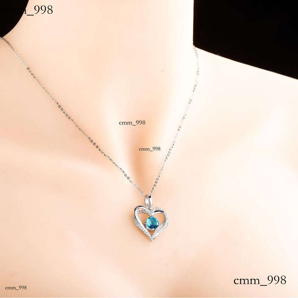 Valentine's Day Sier Heart Pendant Personality Hip-Hop Braided Chain Necklace Jewelry