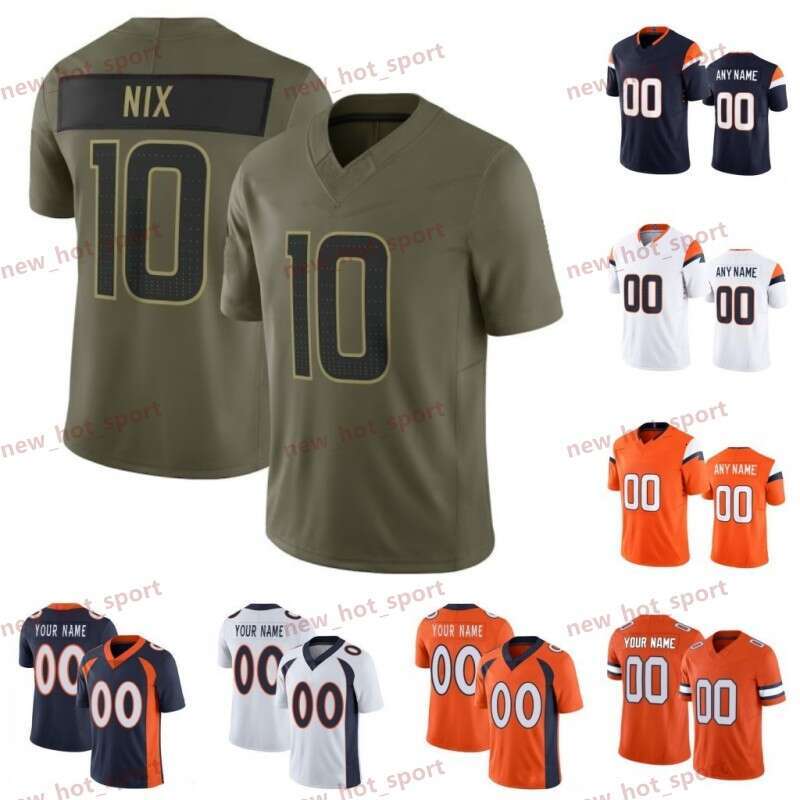Jahdae Barron Bo Nix Salute to Service Football Jersey Patrick Surtain II Marvin Mims Jonathon Cooper John Elway Riley Moss Quinn Meinerz Alex Palczewski McLaughlin
