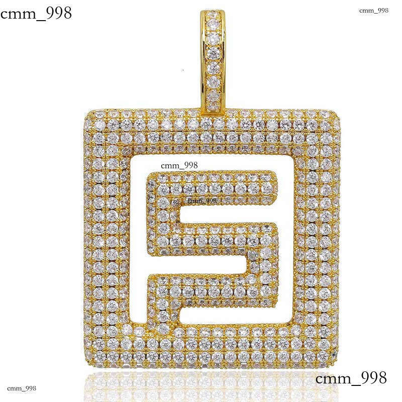 Migos Style Live Streaming Hot-Selling Men's Symbol Brand Solid Pendant Moissanite chain Trendy Necklace Accessory