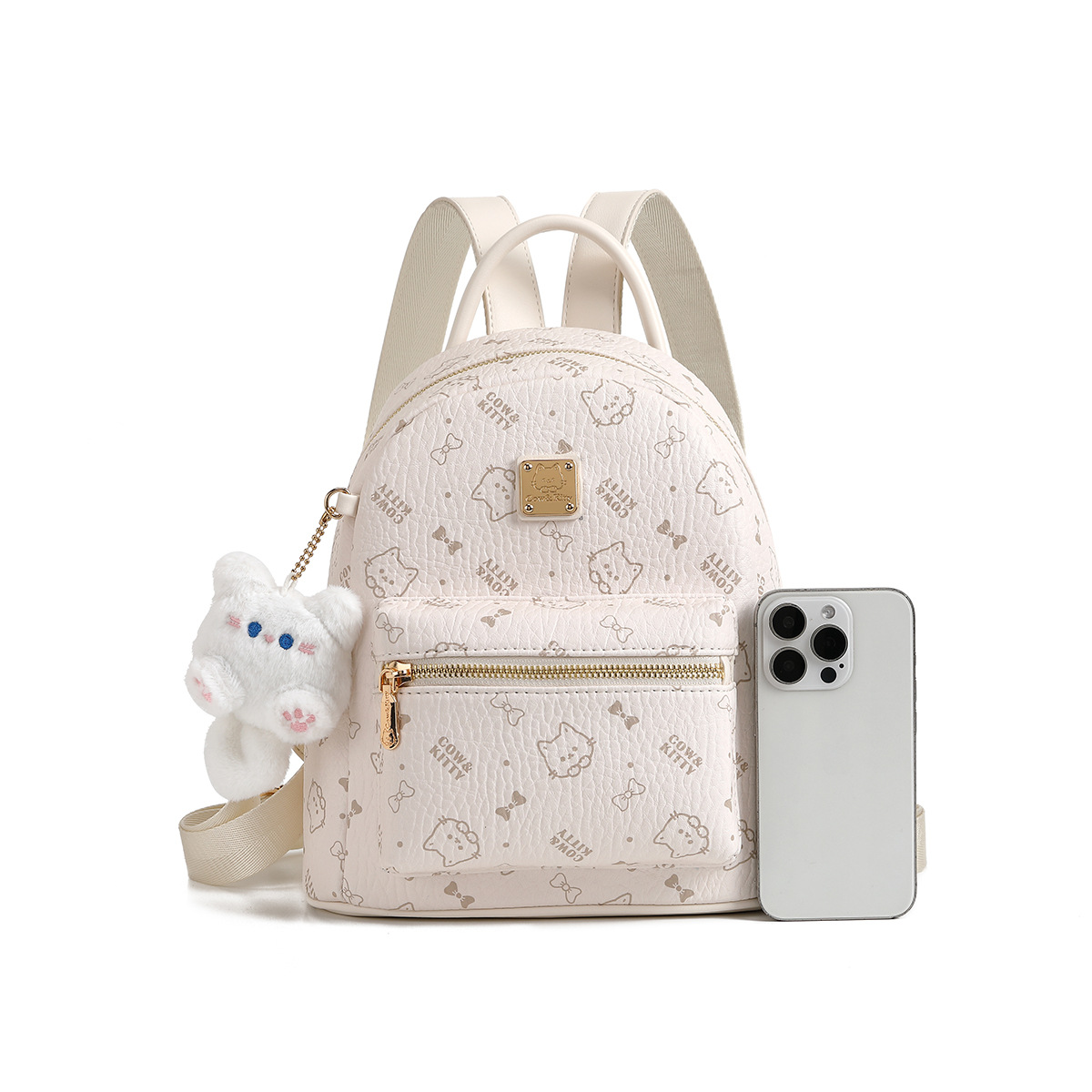 Cow & Kitty designer bag hot free shipping 2025 new light luxury backpack with large capacity fashion and simple commuting backpack for woman