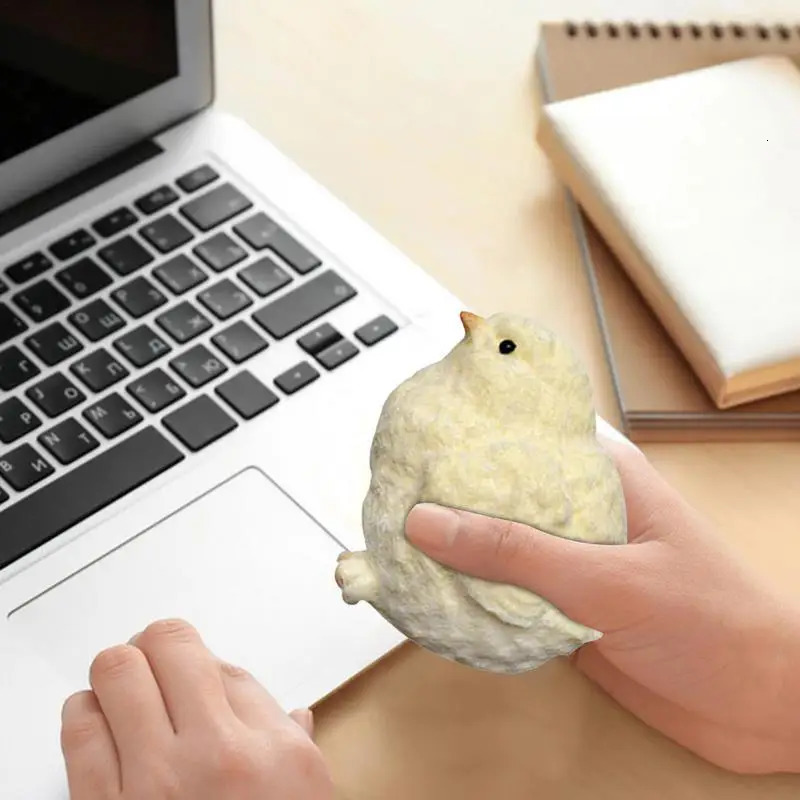 Handmade Yellow Big Chicken Plush Silicone Squishy Pinching Toys Cute Hen Chicks Taba Squeezing Gift Toy Cute Squishy Chick 251011