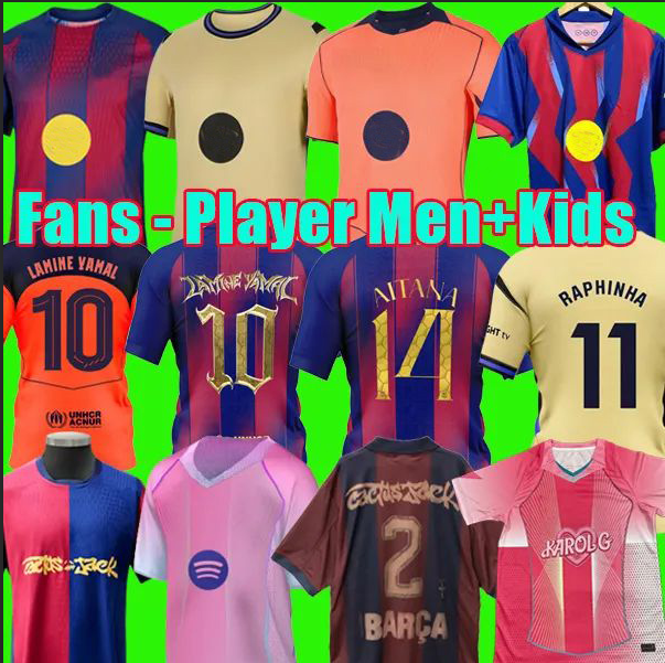 25 26 barcelona 8 PEDRI LAMINE YAMAL 10 Soccer Jersey 9 LEWANDOWSKI FC 7 FERRAN 6 GAVI Camiseta De Football Shirt AUBA JOAO CANCELO F. DE JONG 21 2026